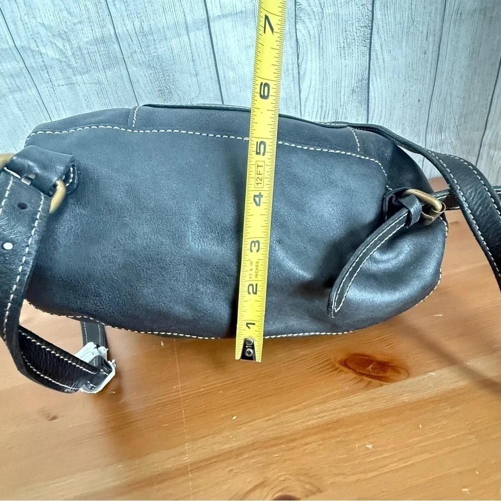 NEW Patricia Nash Casape Black Full Grain Leather Backpack
